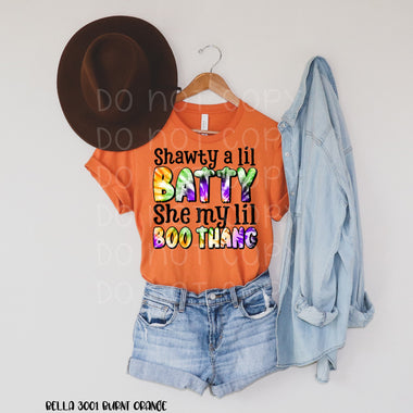 *No Restocks* Shawty a lil Batty Screen Print High Heat Transfer U91