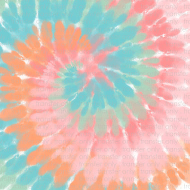 Pastel Tie Dye Pattern Sublimation Transfer