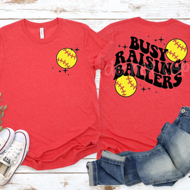 Raising Ballers Softball Front & Back Screen Print High Heat Transfer W32
