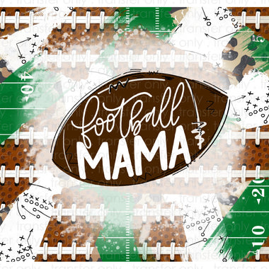 Football Mama Skinny Tumbler Seamless Sublimation Transfer
