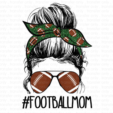 Football Mom Bun Sublimation Transfer