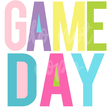 Game Day Color Block Digital Download