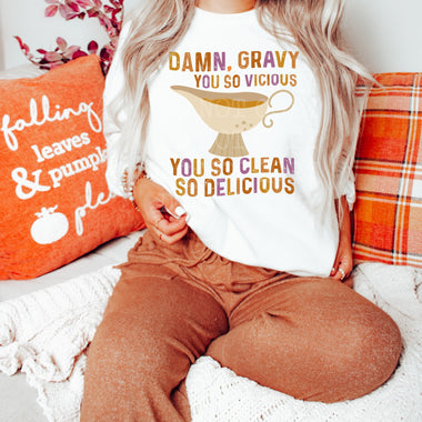 *No Restocks* Damn Gravy Screen Print High Heat Transfer U82