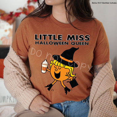 “No restocks” Little Miss Halloween Screen Print High Heat Transfer V76