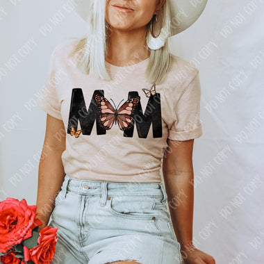 "No restocks" Mom Butterfly Screen Print High Heat Transfer V11