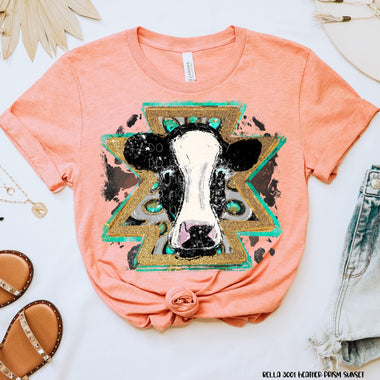 Painted Cow Screen Print High Heat Transfer B13