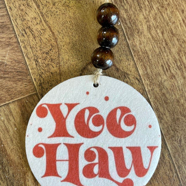 Yee Haw Circle Car Freshie