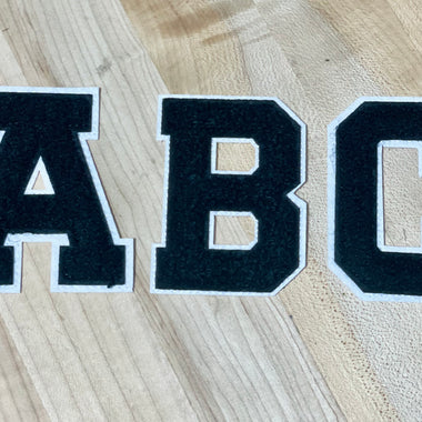 Black Chenille Letters 3.15"