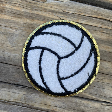 Volleyball Gold Glitter Chenille Letters