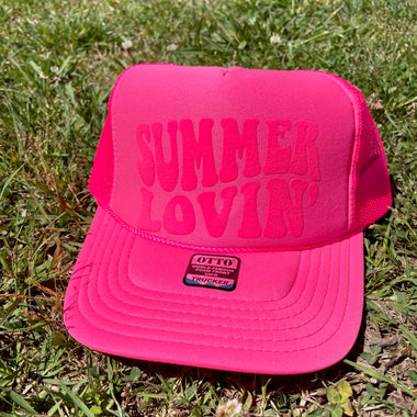 Summer Lovin Neon Pink Trucker Hat