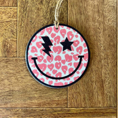 Winky Smile Circle Car Freshie