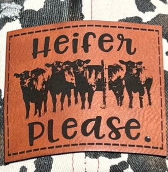 *Hat Press Required* Heifer Please Leather Hat Patches