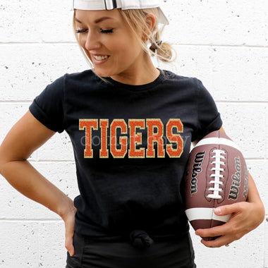 Custom Mascot Faux Chenille Letter High Heat Screen Print Transfer