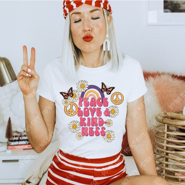 Peace love Kindness Screen Print High Heat Transfer W44