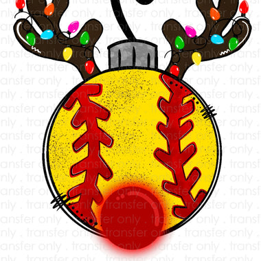 Softball Reindeer Sublimation Transfer