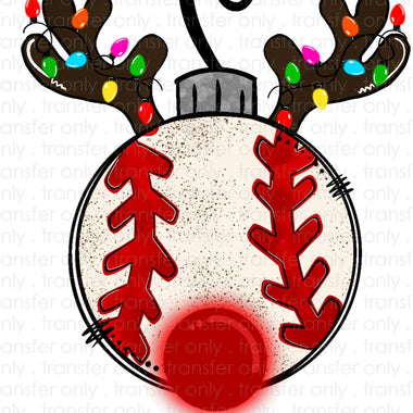 Baseball Reindeer Sublimation Transfer