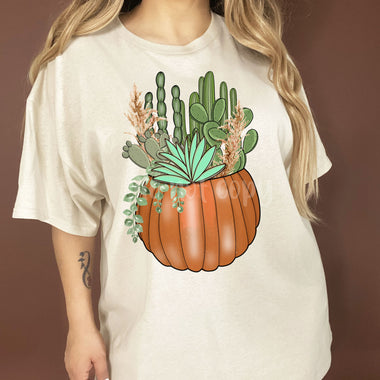 “No restocks” Succulent Pumpkin Screen Print High Heat Transfer T97
