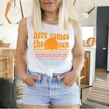 Here comes the Sun Screen Print High Heat Transfer U116