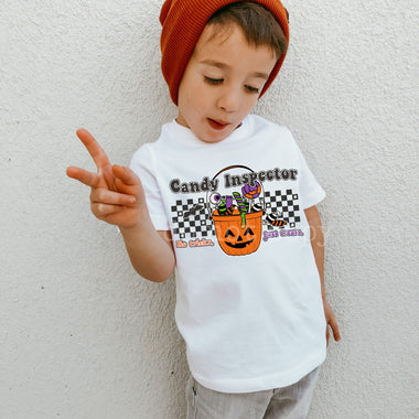 “No restocks” Candy Inspector Toddler Screen Print High Heat Transfer T48
