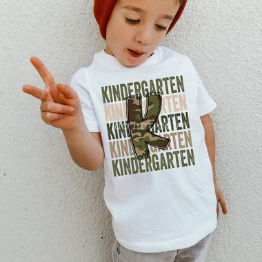 "No restocks" Kindergarten Camo 8” Screen Print High Heat Transfer U54