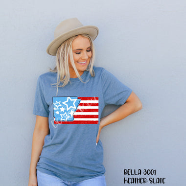 "No restocks" Arkansas Flag Screen Print Transfer *High Heat* W37