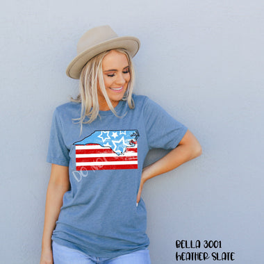 "No restocks" North Carolina Flag Screen Print Transfer *High Heat* W58