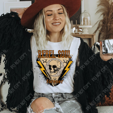 Rebel Soul Forever Screen Print High Heat Transfers U24