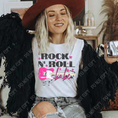 Rock n Roll Babe Screen Print High Heat Transfer I35