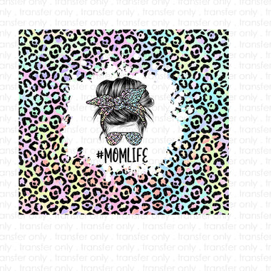 Mom Life Cheetah Skinny Tumbler Seamless Sublimation Transfer