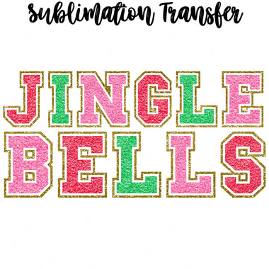 Jingle Bells Chenille Sublimation Transfer