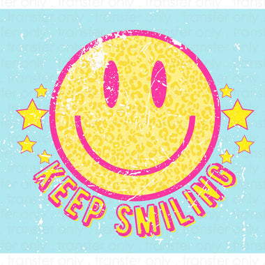 Keep Smiling Skinny Tumbler Seamless Sublimation Transfer