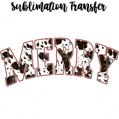 Merry Cow Sublimation Transfer