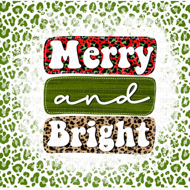 Merry & Bright Skinny Tumbler Seamless Sublimation Transfer