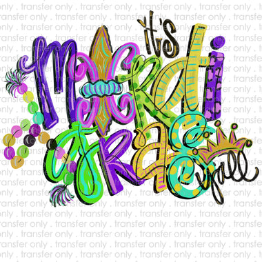 Mardi Gras Sublimation Transfer