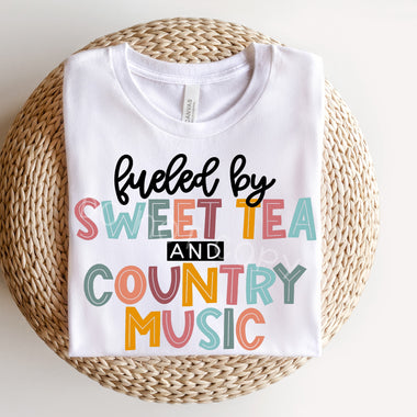 Sweet Tea & Country Music Screen Print High Heat Transfer W155