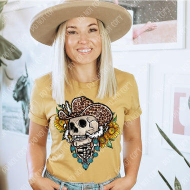 Skeleton Cowboy Hat Screen Print High Heat Transfer R114