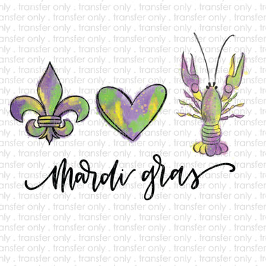 Mardi Gras Sublimation Transfer