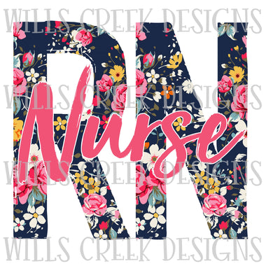 RN floral Digital Download