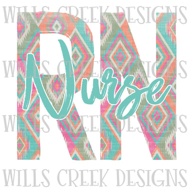 Registered Nurse Aztec Sublimation Transfer