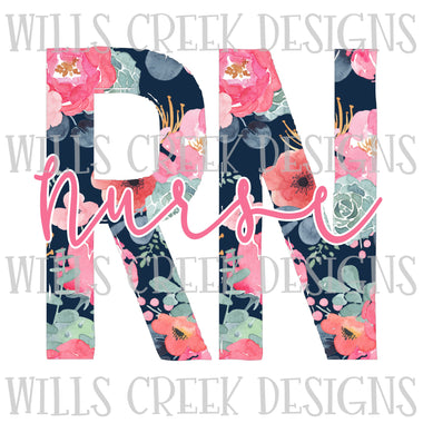 RN floral Digital Download