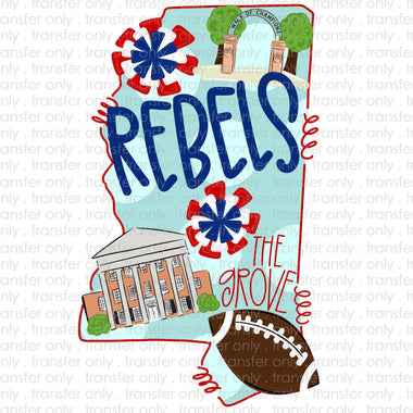 Ole Miss State Sublimation Transfer