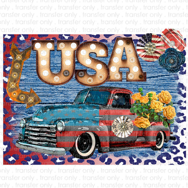 USA Retro Truck Sublimation Transfer