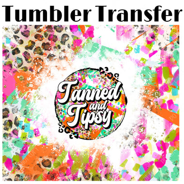 Tanned And Tipsy Skinny Tumbler Seamless Sublimation Transfer