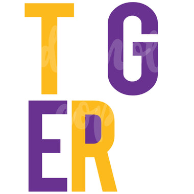 Tigers Color Block Digital Download