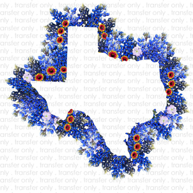 Texas Blue Bonnet Sublimation Transfer