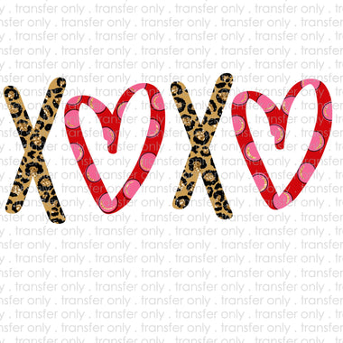 Xoxo hearts Sublimation Transfer