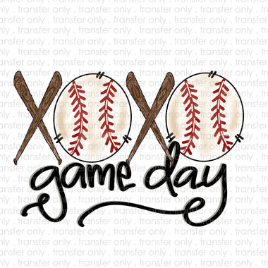 Baseball Game Day Sublimation Transfer