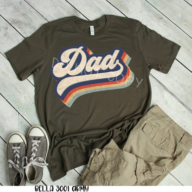 Dad Retro Screen Print High Heat Transfer B4