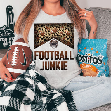 Football Junkie Screen Print High Heat Transfer V115