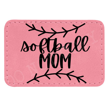Softball Mom Leather Patches *Patch Only*